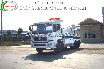 xe cứu hộ dongfeng 3 chân C260 10 tấn gắn cẩu, bán xe cứu hộ giao thông 3 chân C260 10 tấn gắn cẩu